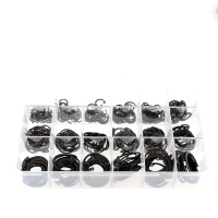 Assortimentskoffer met Circlips voor binnen Zwart staal Din 472