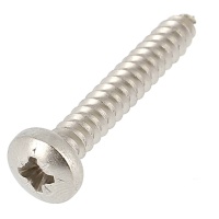 Plaatschroef cilindrische bolkop breed Pozidrive  RVS A4 Din 7981